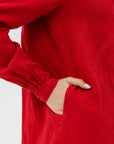 Robe chemise rouge