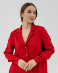 Robe chemise rouge